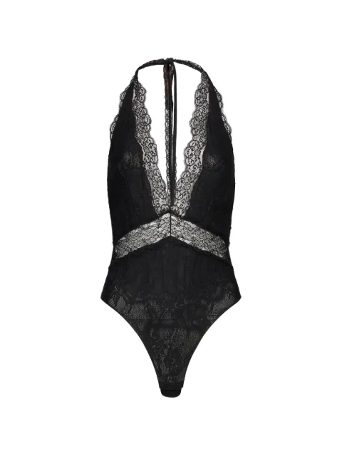 THE ANDAMANE Florida lace-panelled halterneck bodysuit