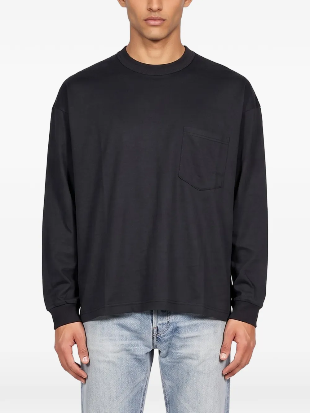 Comme des Garçons Homme chest-pocket long-sleeve T-shirt Zwart