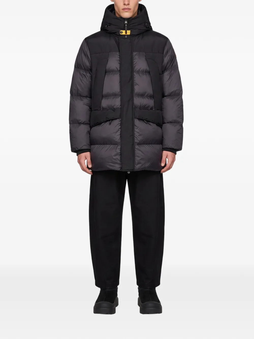 Parajumpers quilted hooded coat Zwart
