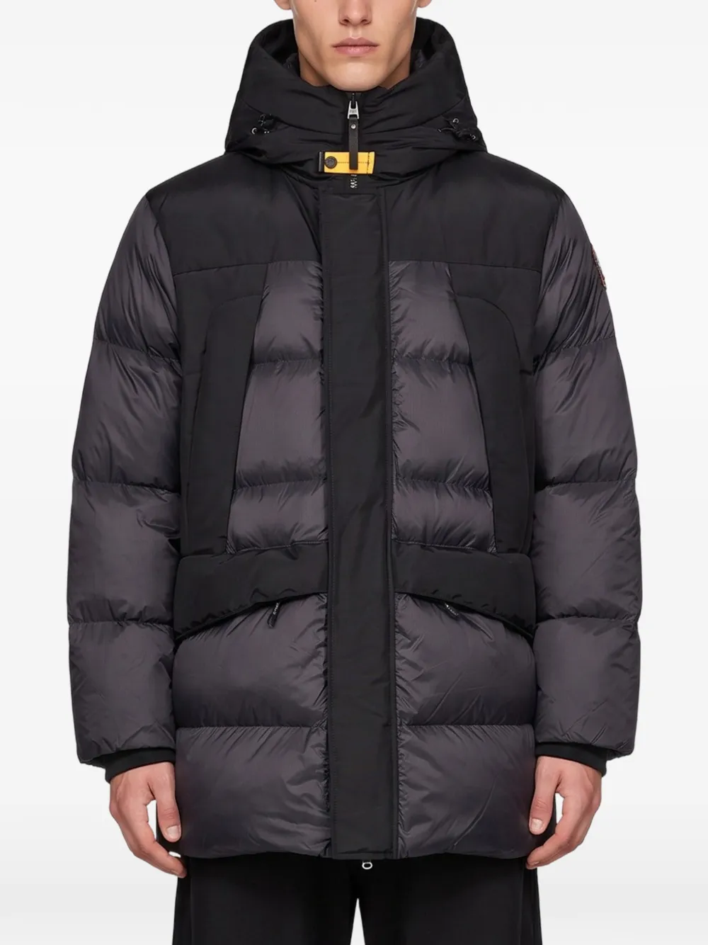 Parajumpers quilted hooded coat Zwart
