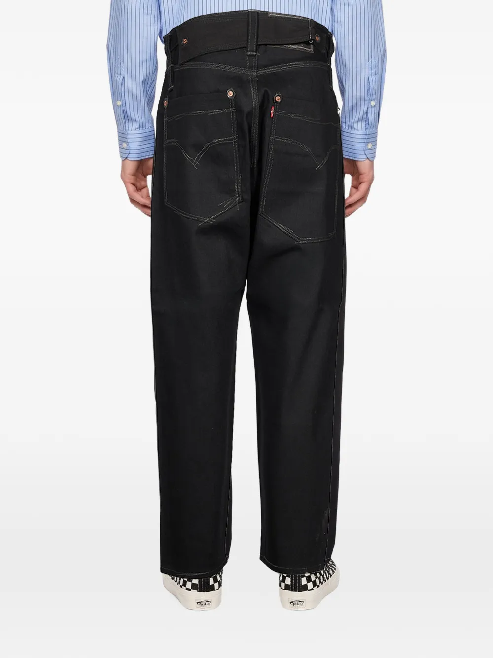 Junya Watanabe MAN contrast-stitch jeans Zwart