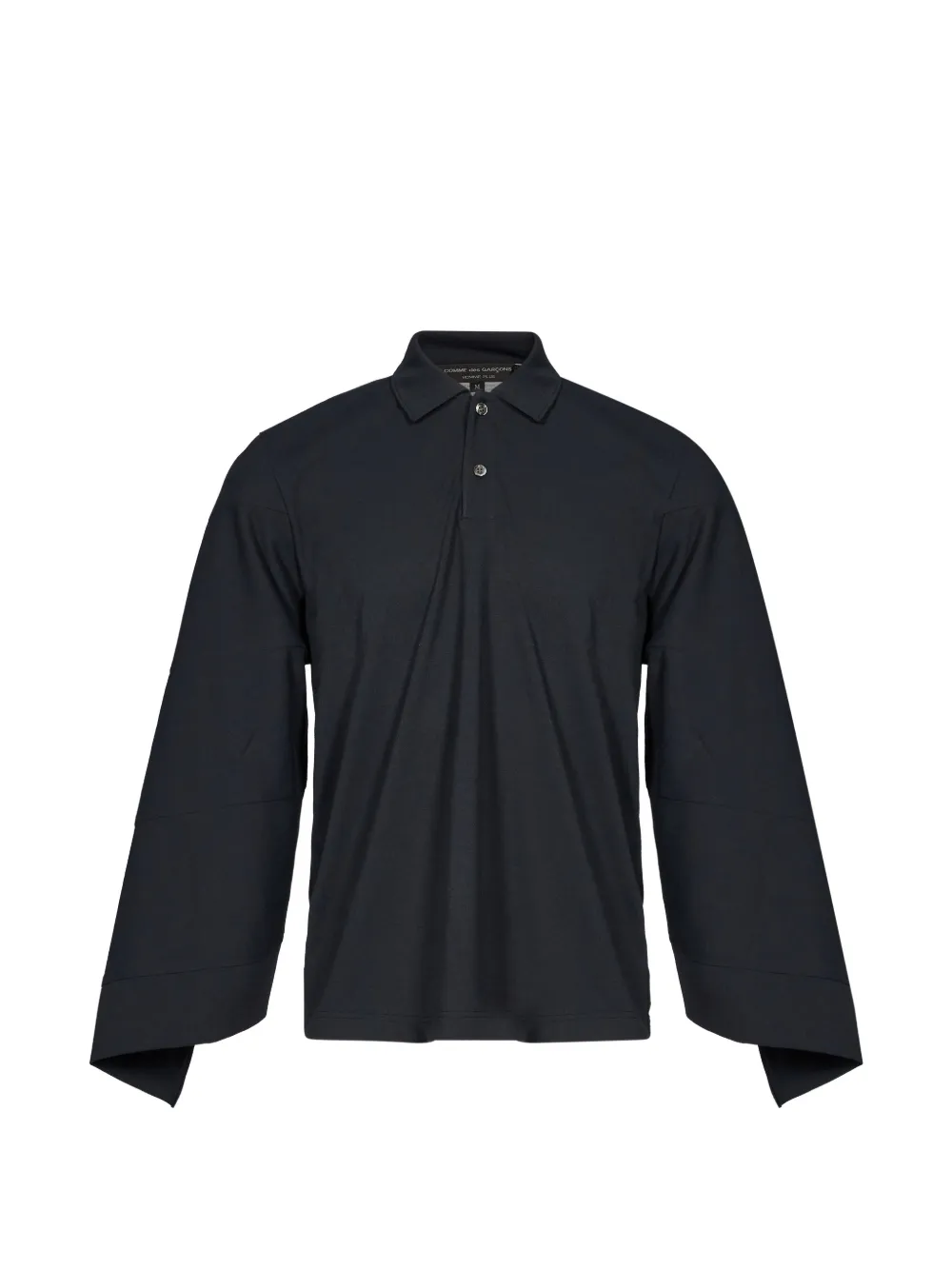 Comme des Garçons Homme Plus wide-sleeve polo shirt Zwart