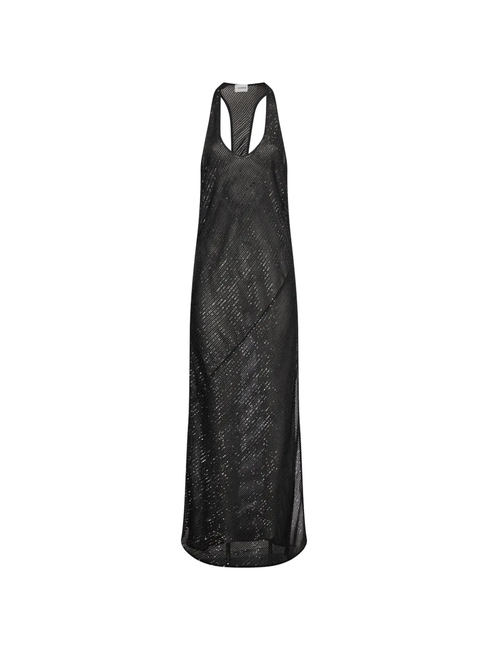 THE ANDAMANE Fonda sequin-embellished halterneck slim-fit maxi dress - Nero