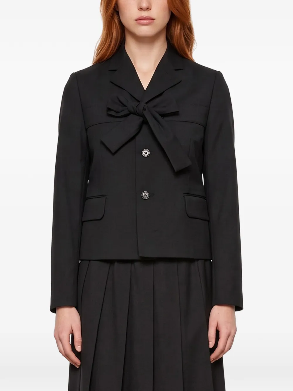 Comme Des Garçons bow-detail jacket Zwart