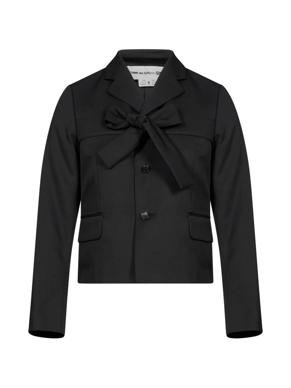 Comme Des Garçons bow-detail jacket Zwart