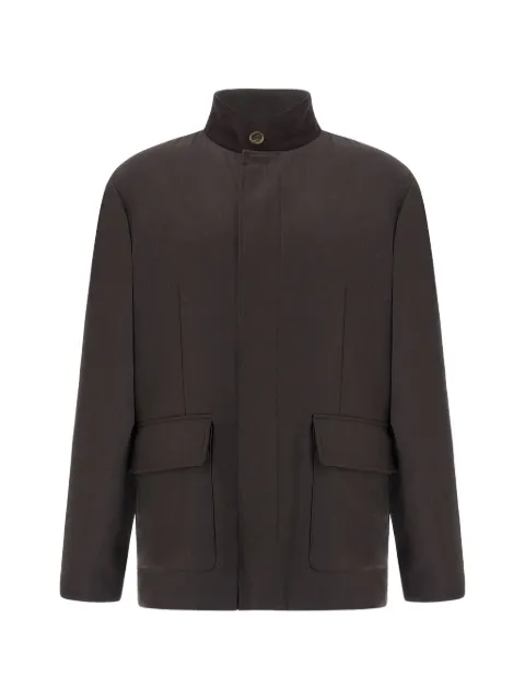 Paul & Shark suede-trimmed wool jacket