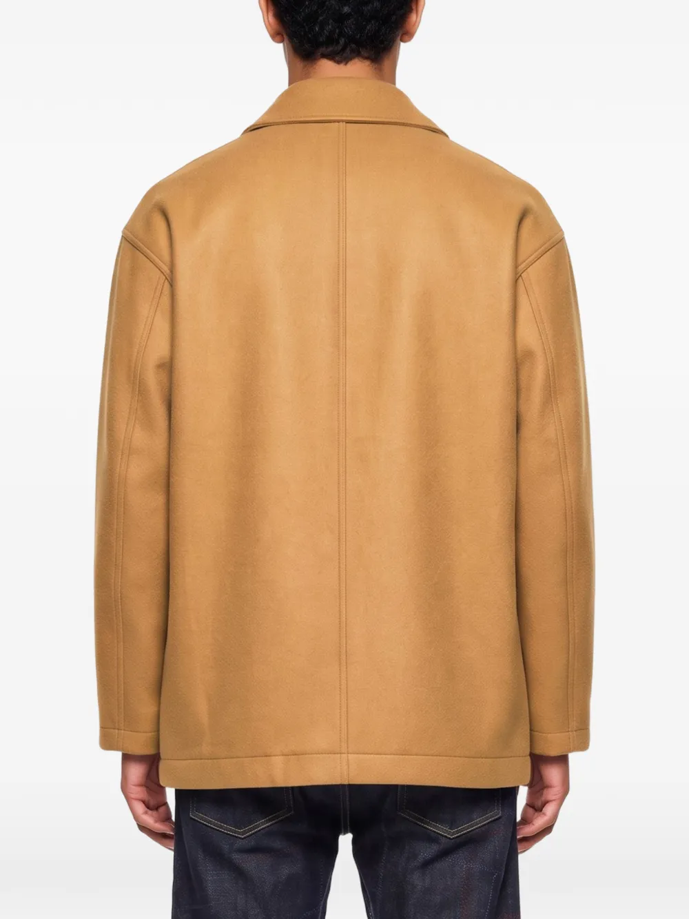 Comme des Garçons Homme patch-pocket button-up jacket Beige