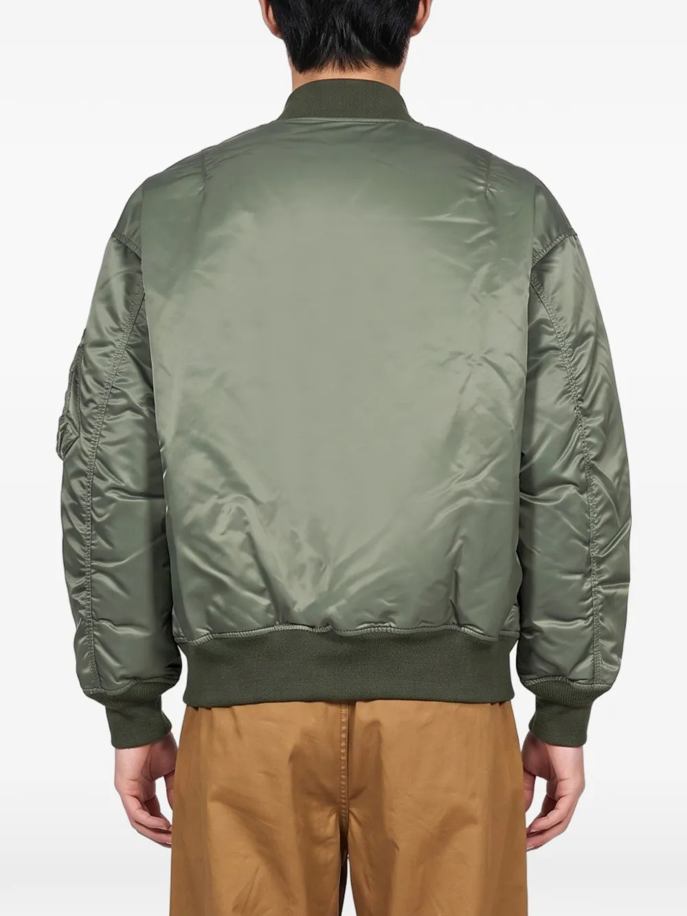 Comme des Garçons Homme leather-patch bomber jacket Groen