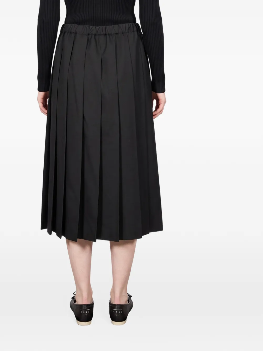 Comme Des Garçons Girl pleated midi skirt Zwart