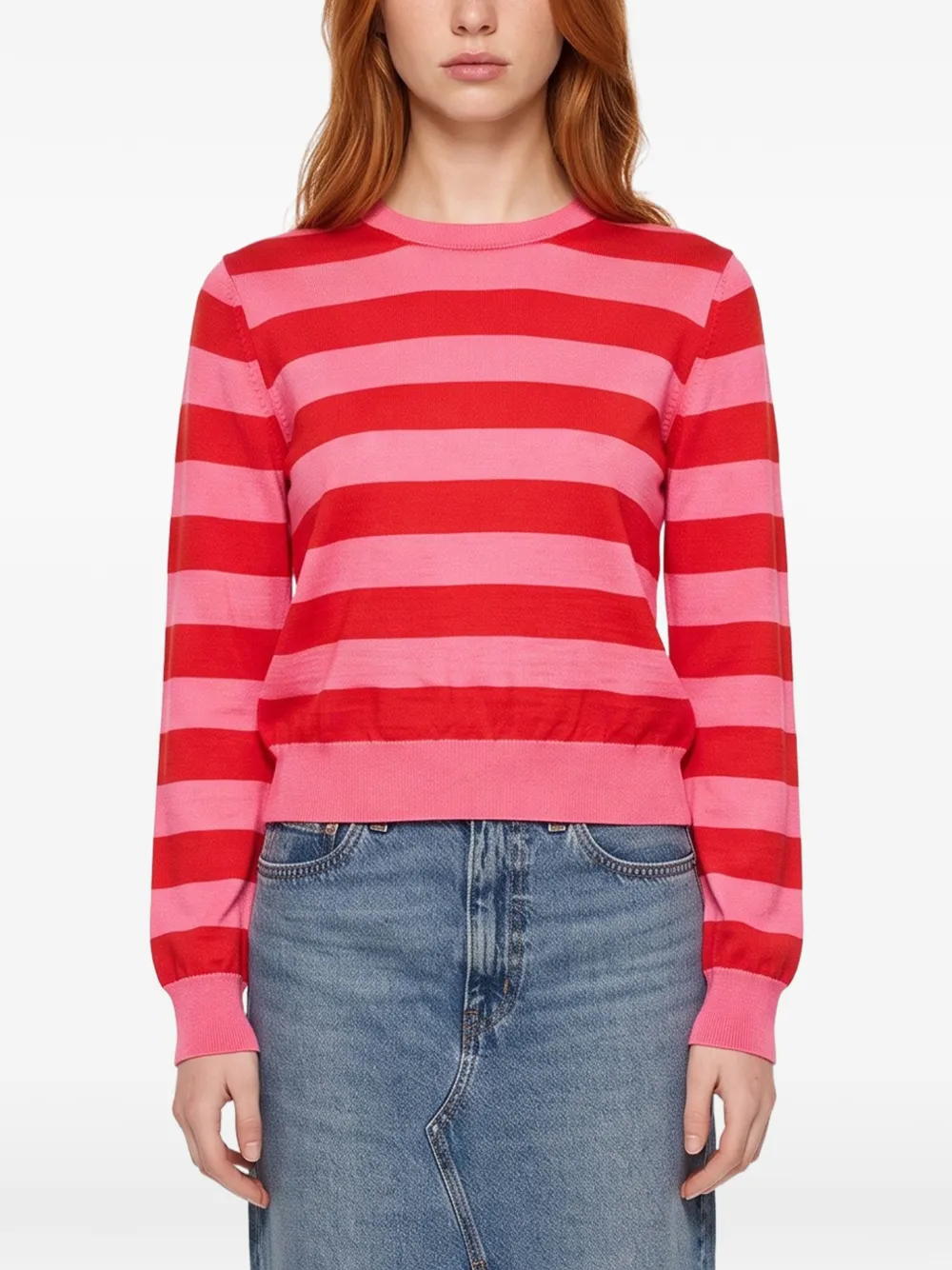 Comme Des Garçons Girl striped sweater Rood