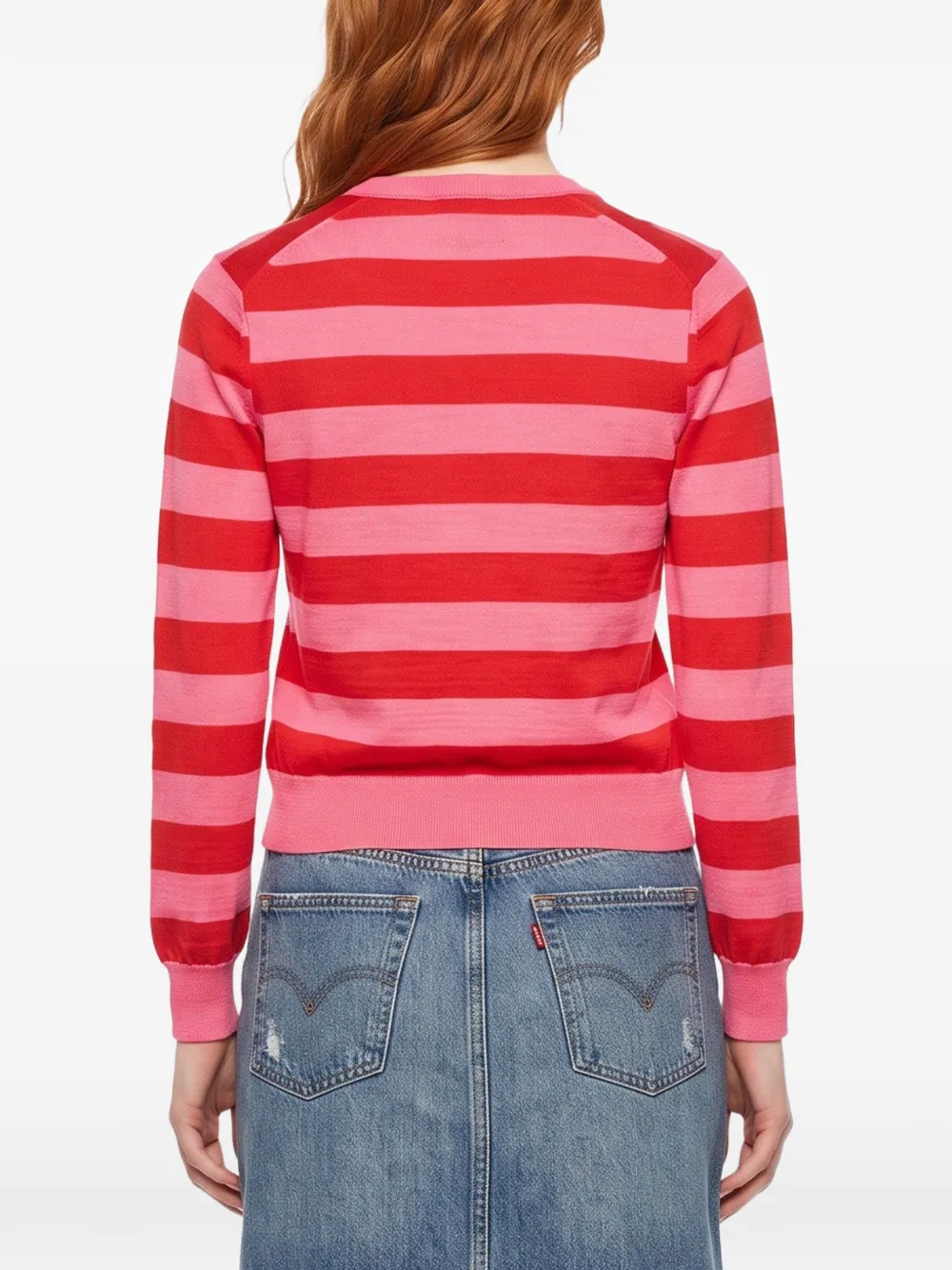Comme Des Garçons Girl striped sweater Rood