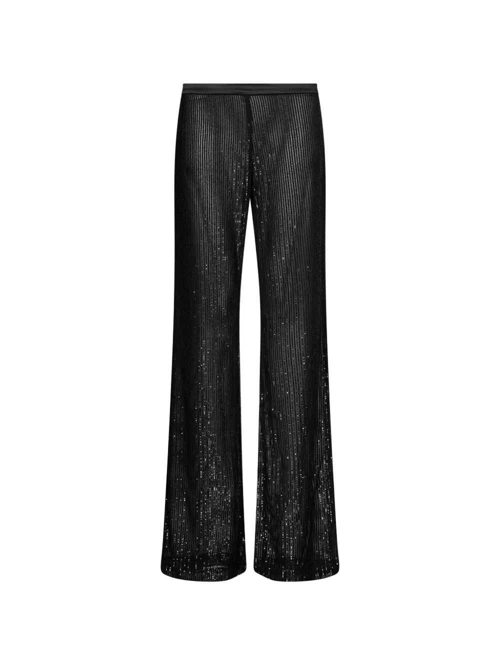 THE ANDAMANE sequin-embellished wide-leg trousers Zwart