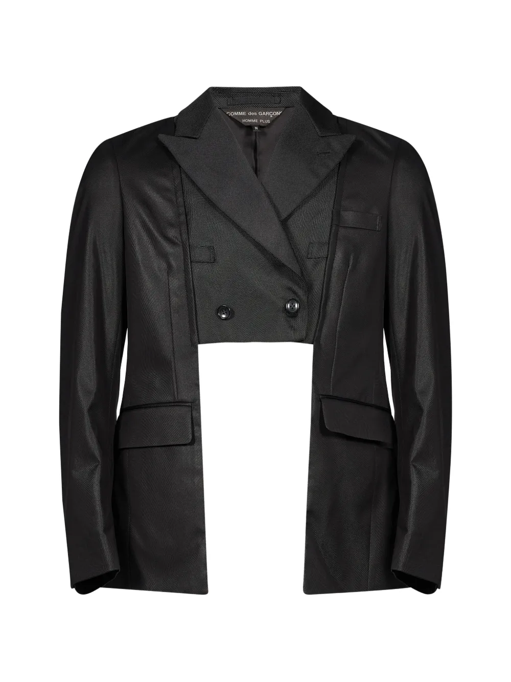 Comme des Garçons Homme Plus layered cut-out blazer Zwart