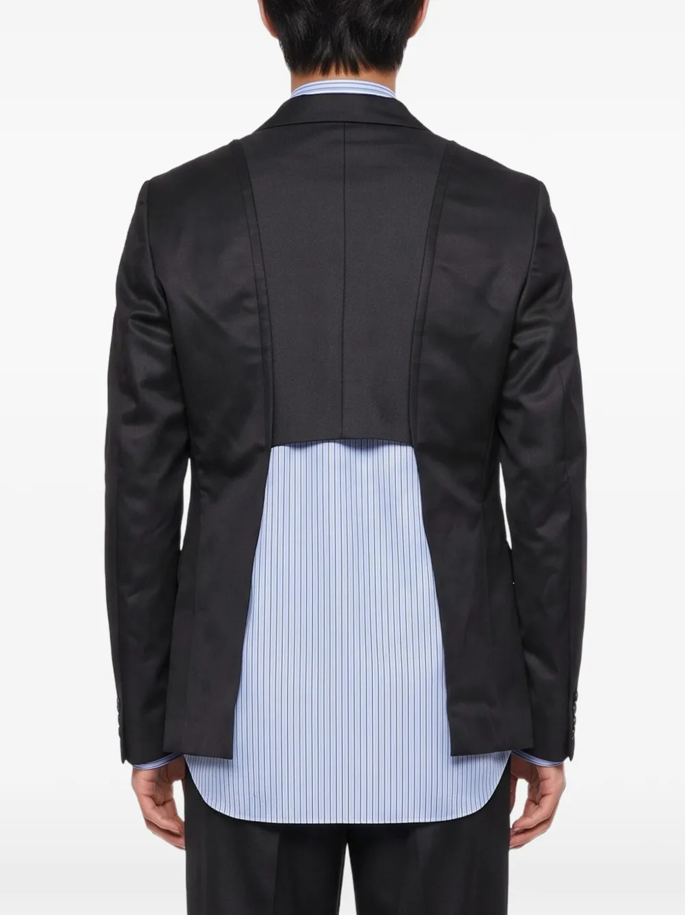 Comme des Garçons Homme Plus layered cut-out blazer Zwart