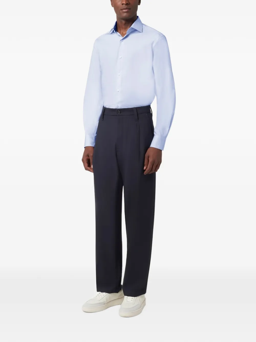 Paul & Shark cotton poplin shirt Blauw