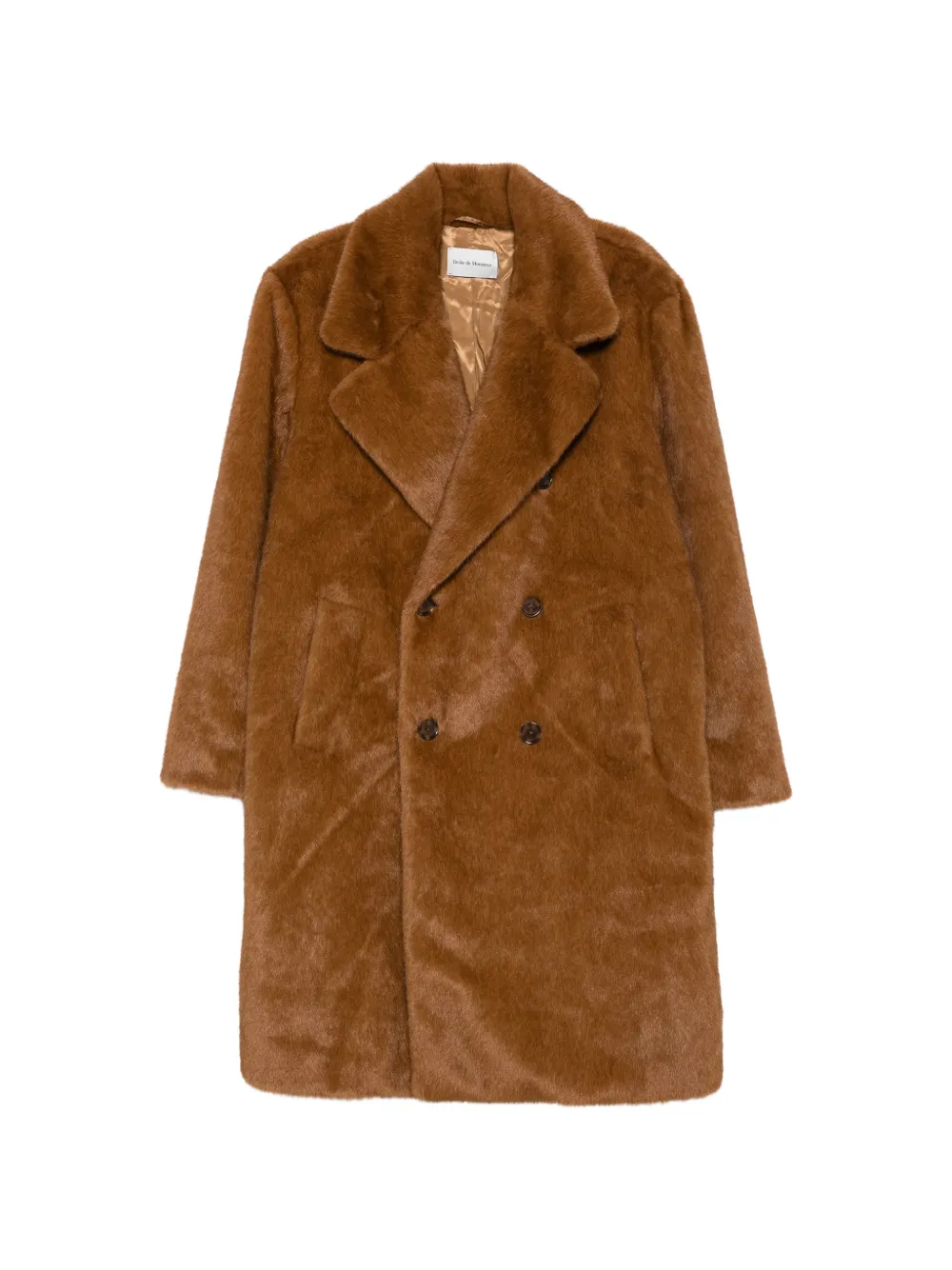 Drôle De Monsieur double-breasted faux-fur coat - Braun