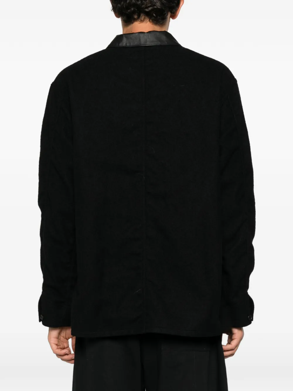 Comme des Garçons Homme Gewatteerd bomberjack met boxy fit Zwart