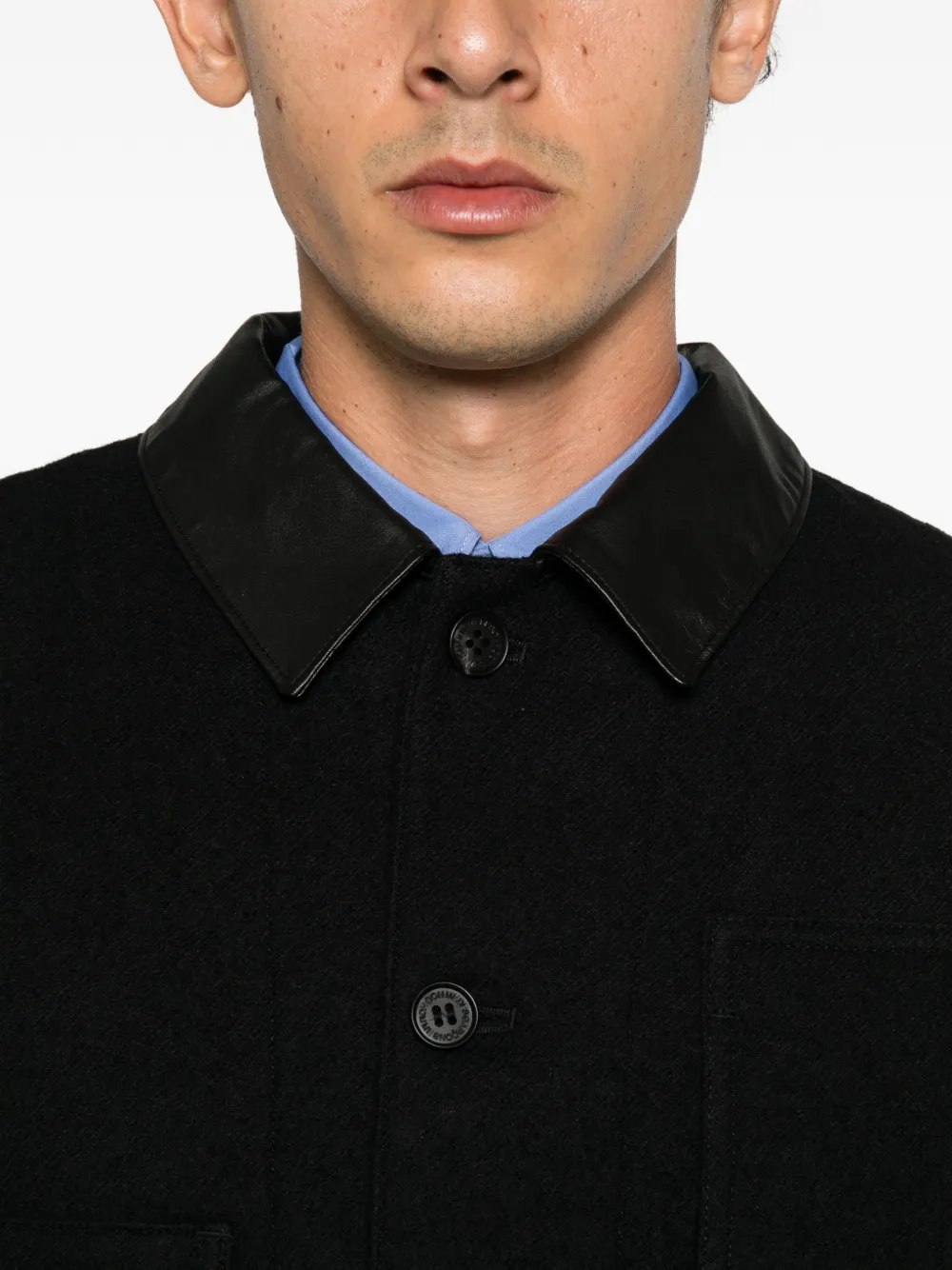 Comme des Garçons Homme Gewatteerd bomberjack met boxy fit Zwart