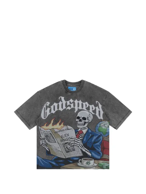 GODSPEED t-shirt délavé GS Times à imprimé graphique