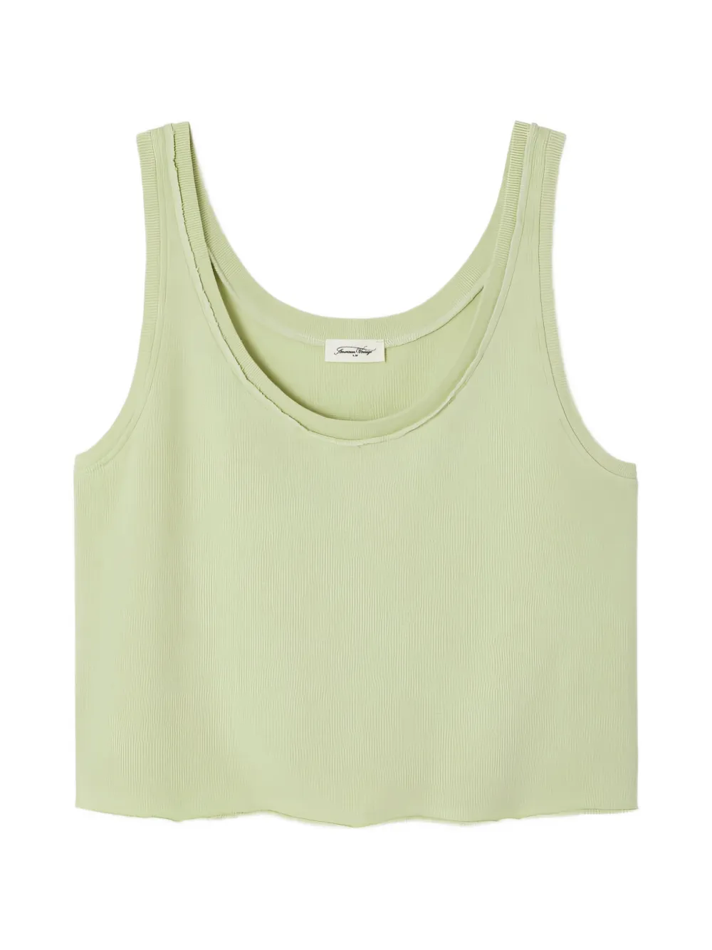 American Vintage Vibtown raw-edge tank top - Verde