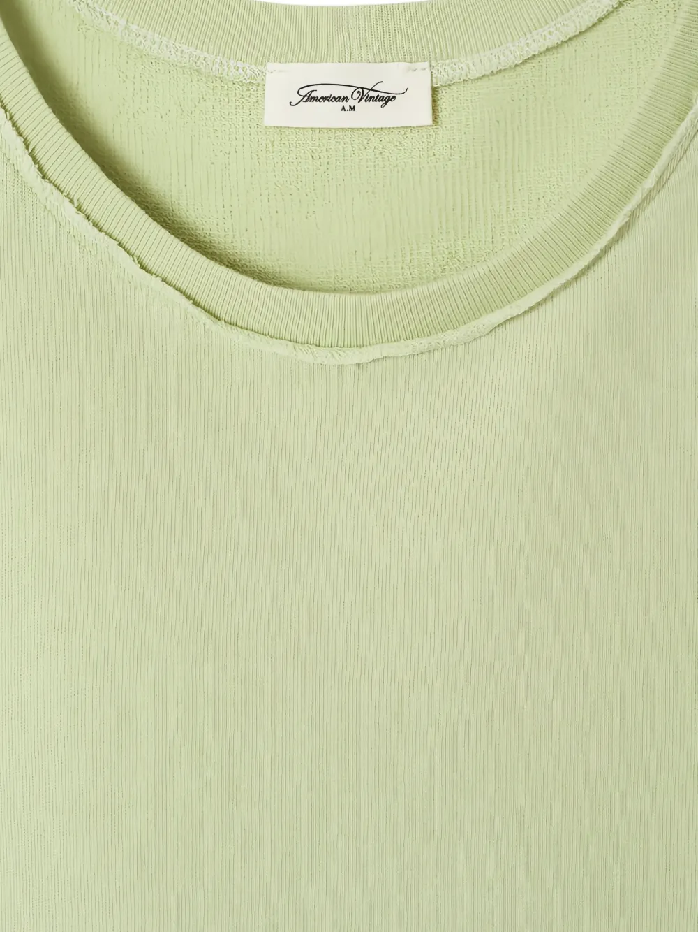 American Vintage Vibtown raw-edge tank top Groen