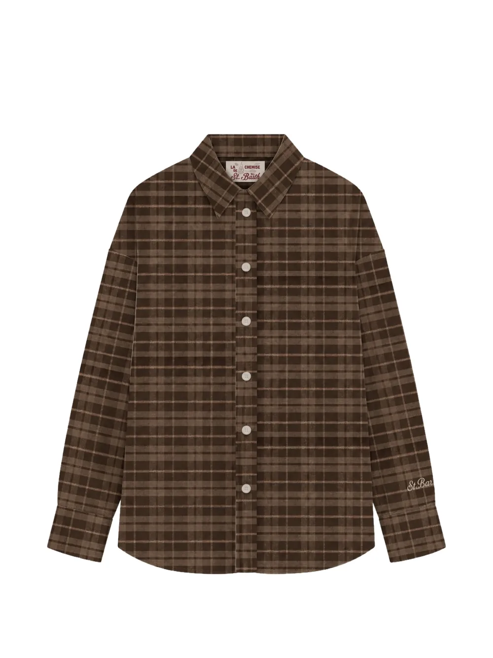 MC2 Saint Barth Geruite blouse Bruin