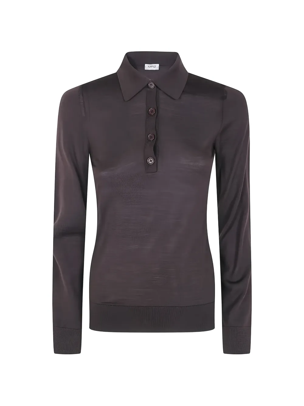 MRZ wool polo shirt - Marrone