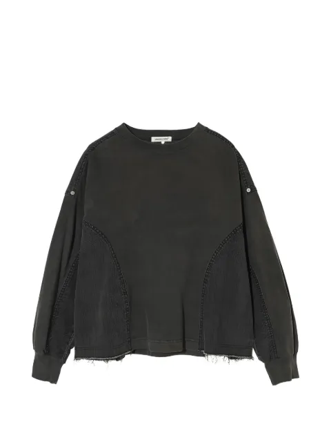 Undercover frayed panelled sweatshirt