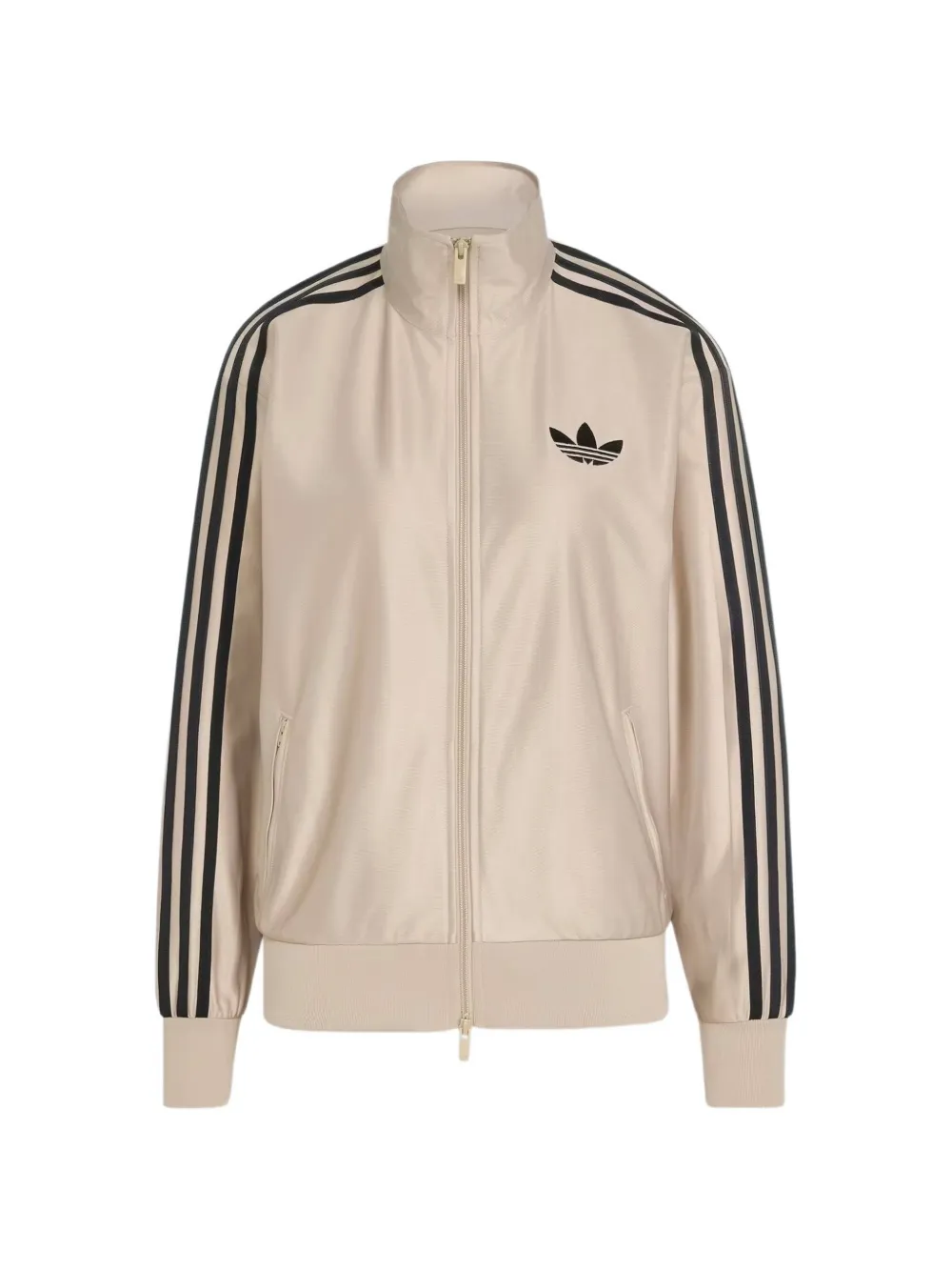 adidas Metallic Firebird ruimvallende trainingstop Beige
