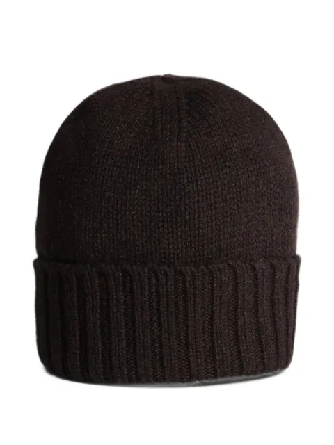 SCAGLIONE ribbed-knit cashmere beanie hat