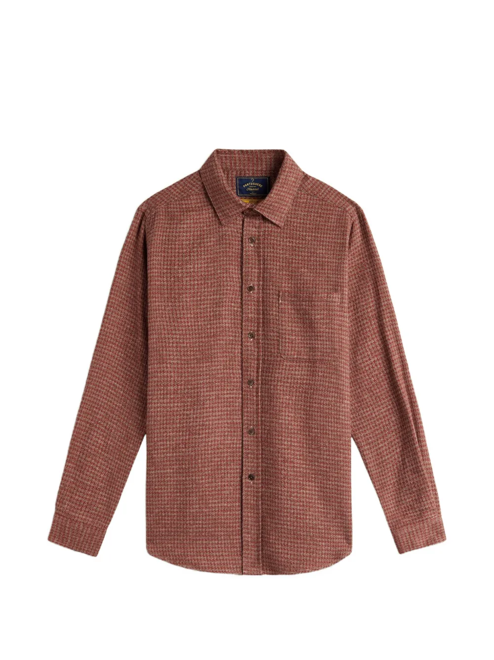 Portuguese Flannel Abstract Pied Poule shirt - Rosso