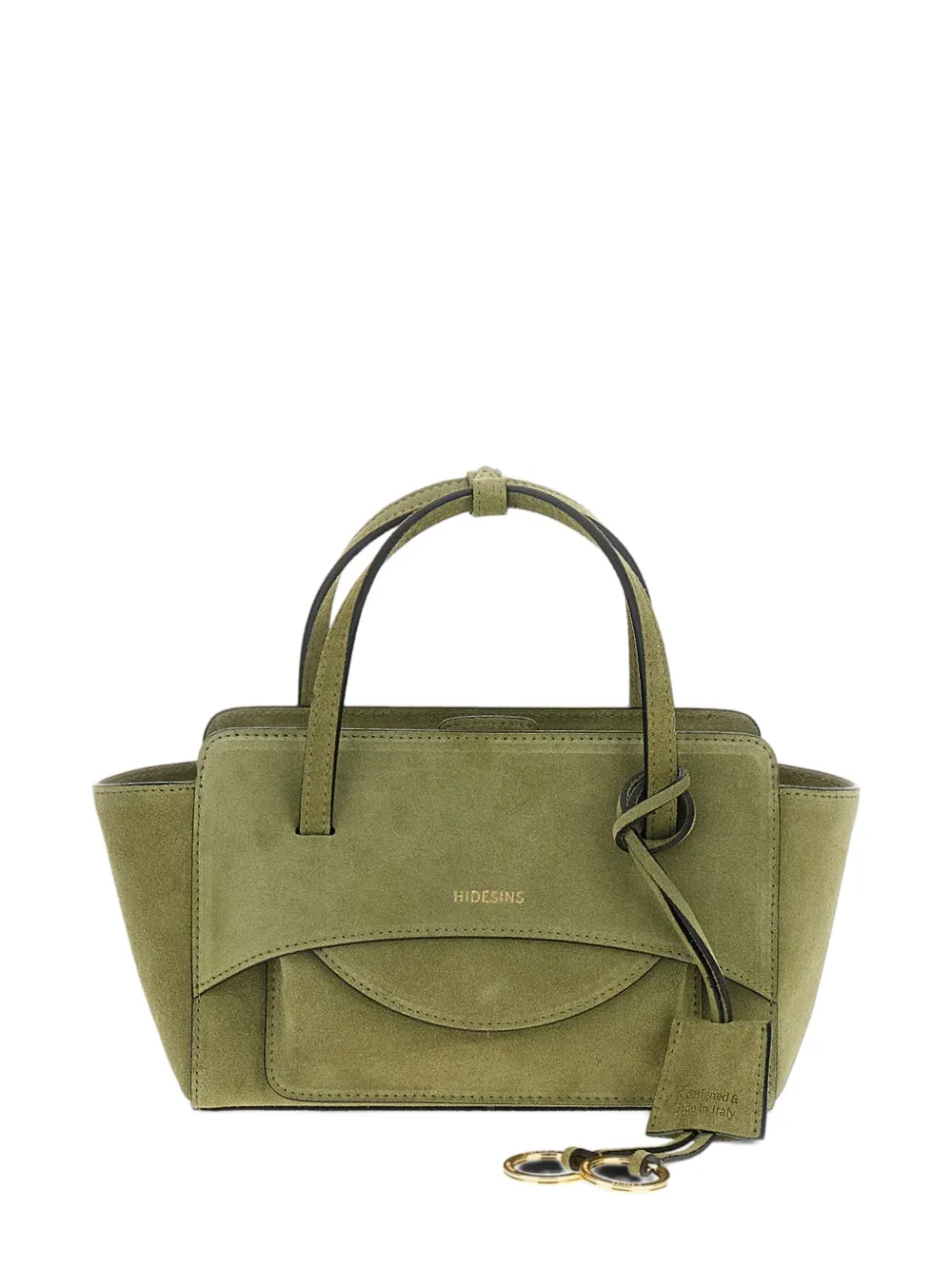 HIDESINS S Flap suede tote bag - Green