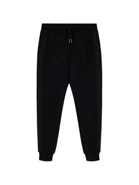 Armani Exchange logo-tape drawstring track pants