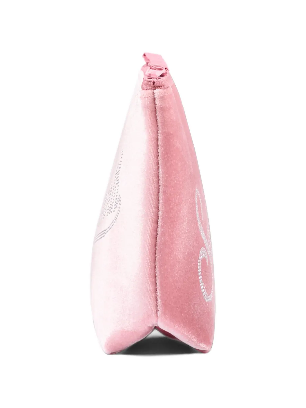 MC2 Saint Barth Fluwelen clutch verfraaid met logo Roze