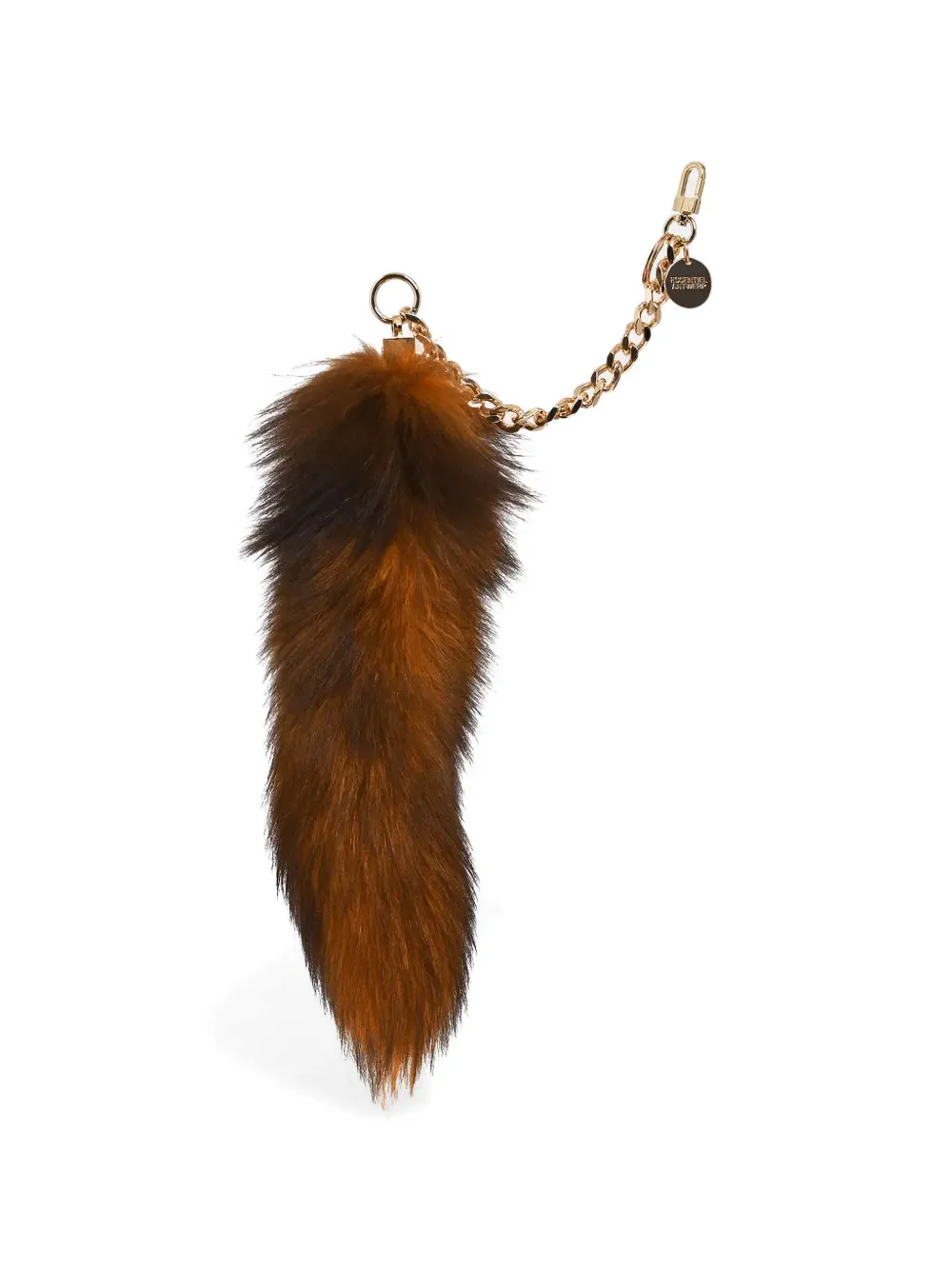 Essentiel Antwerp faux-fur chain bag charm - Braun