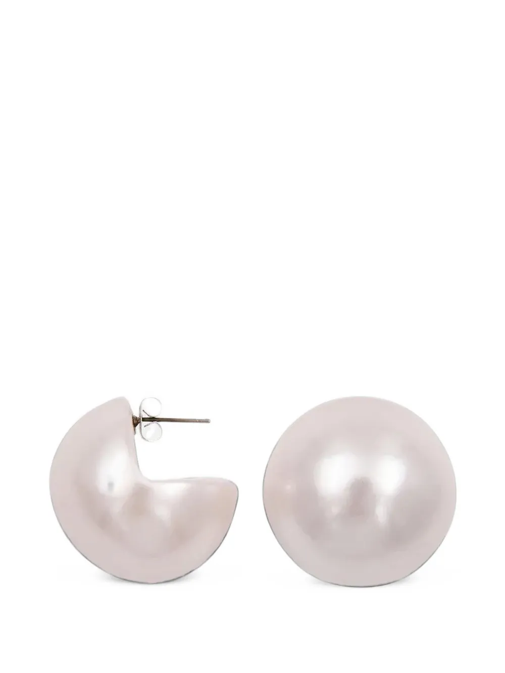 Essentiel Antwerp Kolisee pearl-effect hoop earrings - Tons neutres Essentiel Antwerp Kolisee pearl-effect hoop earrings - Tons neutres
