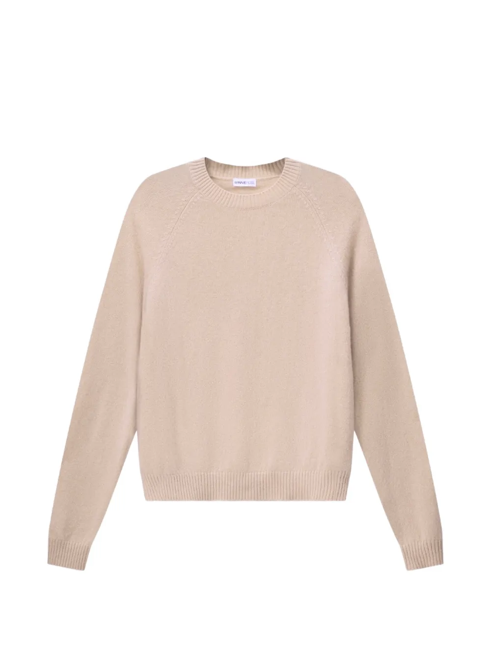 MINNIE ROSE shrunken raglan-sleeve sweater