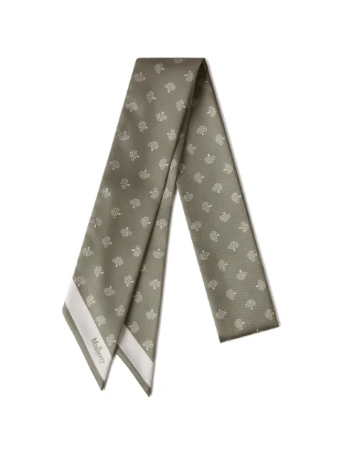 Mulberry tree-print silk scarf