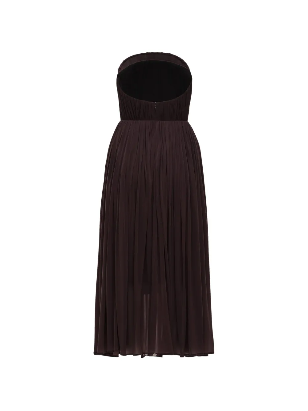 Magda Butrym ruched strapless midi dress Rood