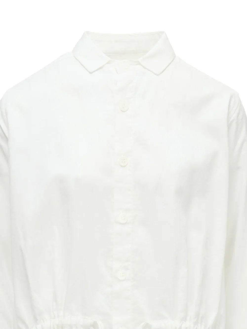 Y's Born Product drawstring peplum-hem shirt Wit