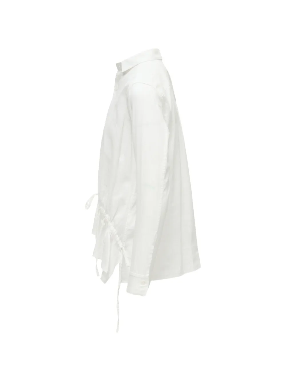 Y's Born Product drawstring peplum-hem shirt Wit