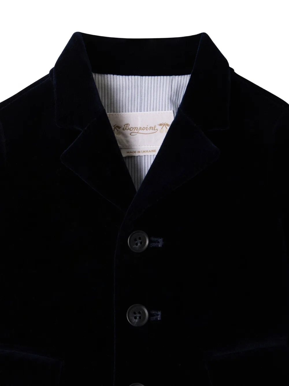 Bonpoint Leopold velvet blazer Blauw