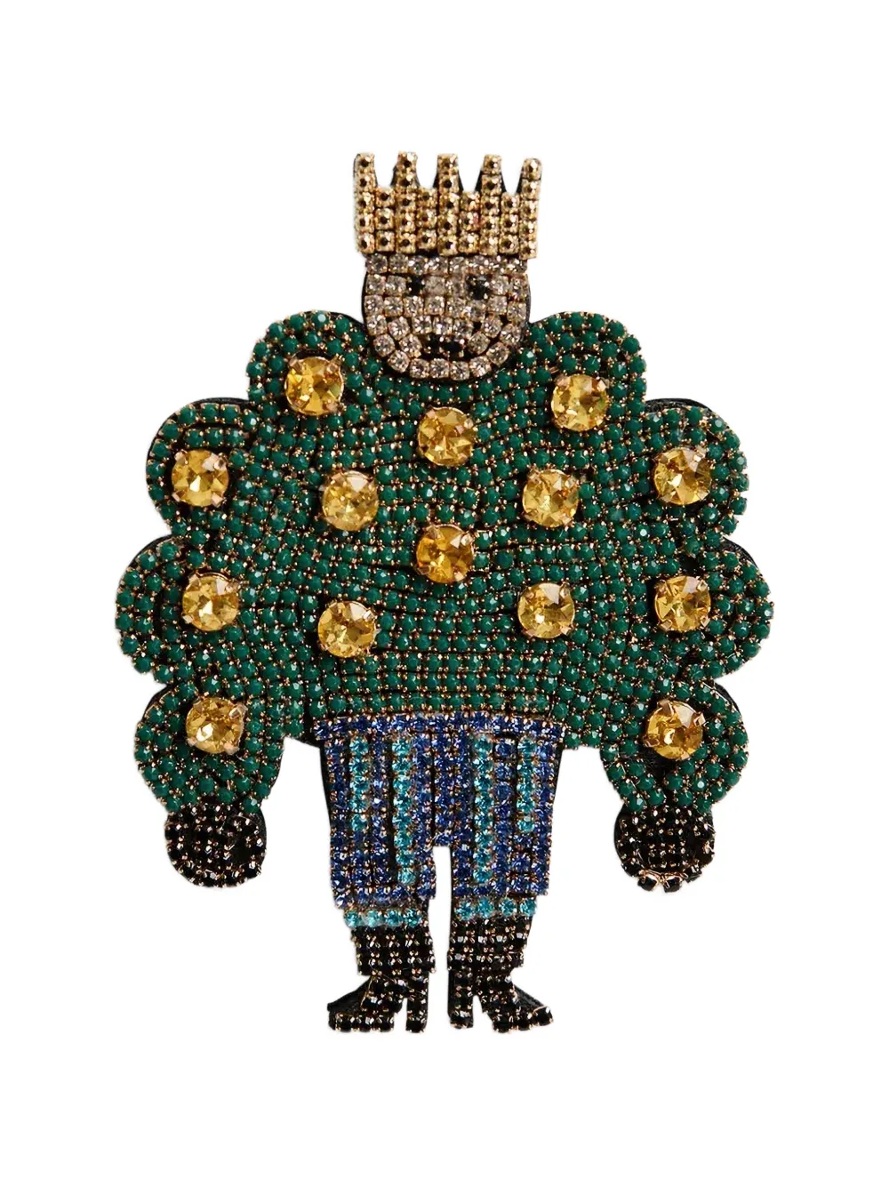 Essentiel Antwerp Kaylor rhinestone-embellished brooch - Vert Essentiel Antwerp Kaylor rhinestone-embellished brooch - Vert