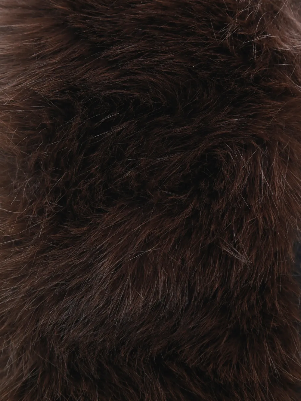 THE ANDAMANE short Grey faux-fur trim skirt Zwart