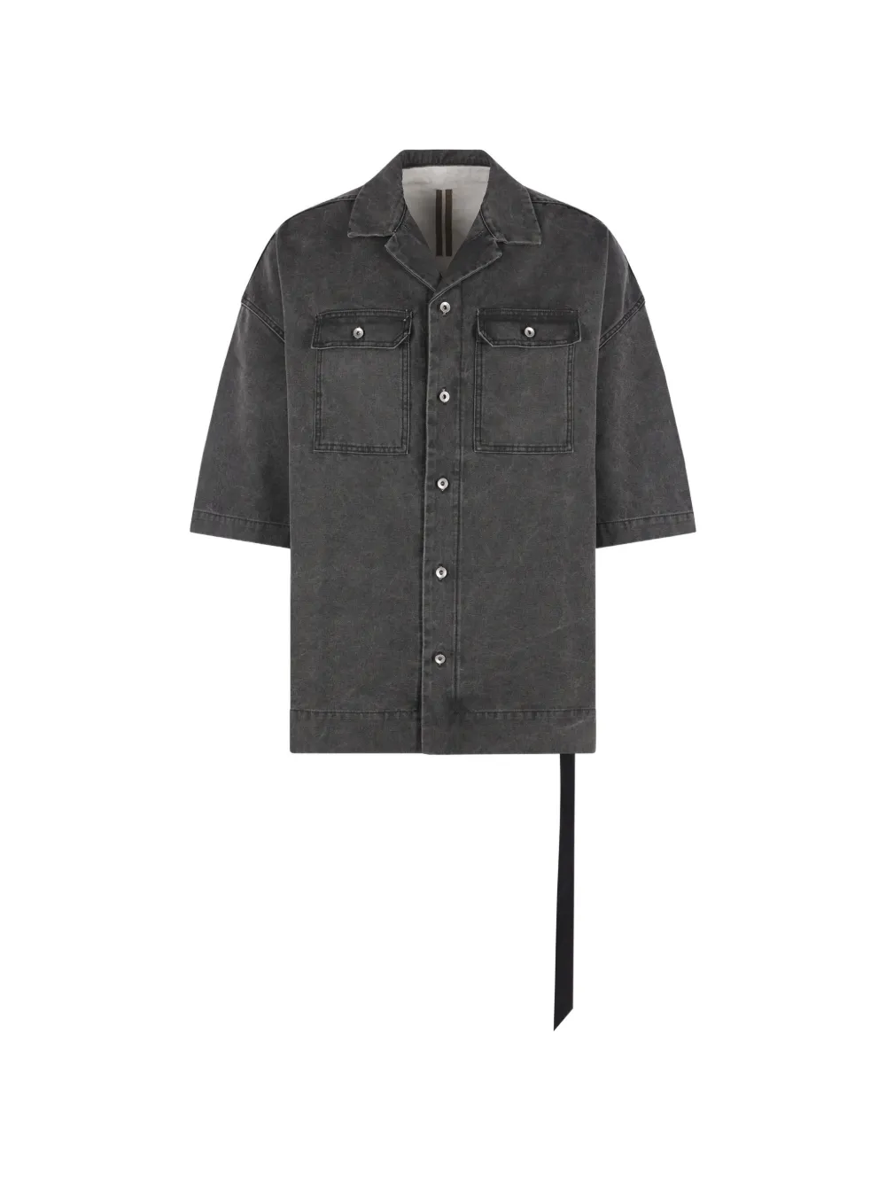 Rick Owens DRKSHDW button-down short-sleeve shirt Grijs