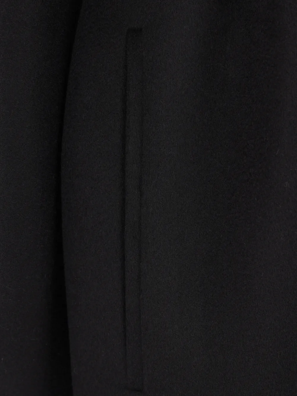 Kiton belted cashmere single-breasted coat Zwart