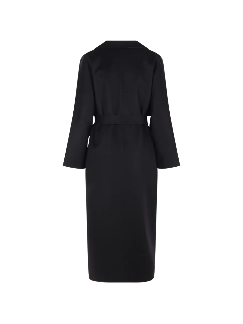 Kiton belted cashmere single-breasted coat Zwart