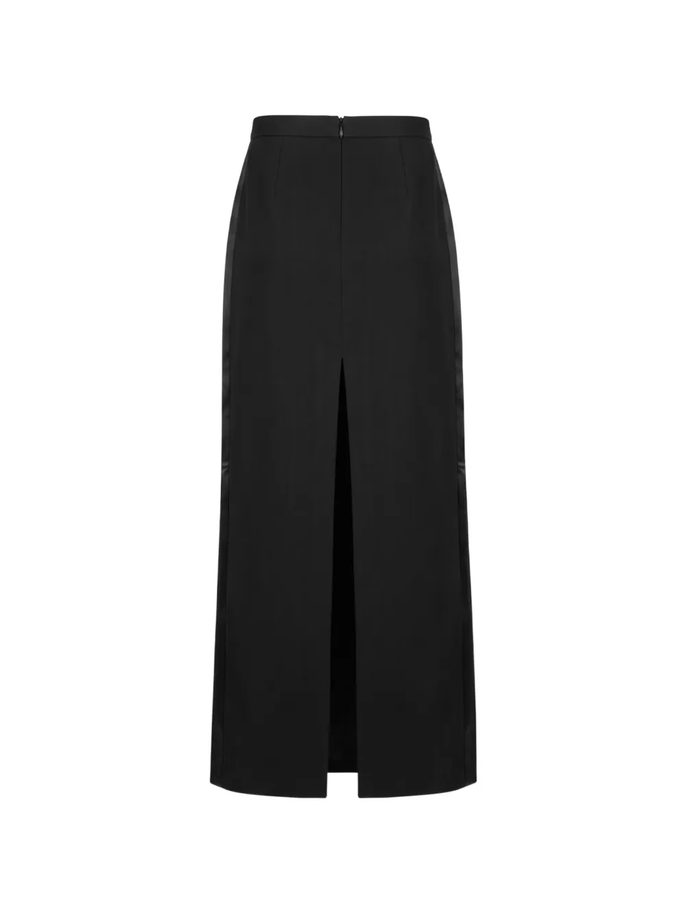 THE ANDAMANE Nada tuxedo straight maxi skirt Zwart