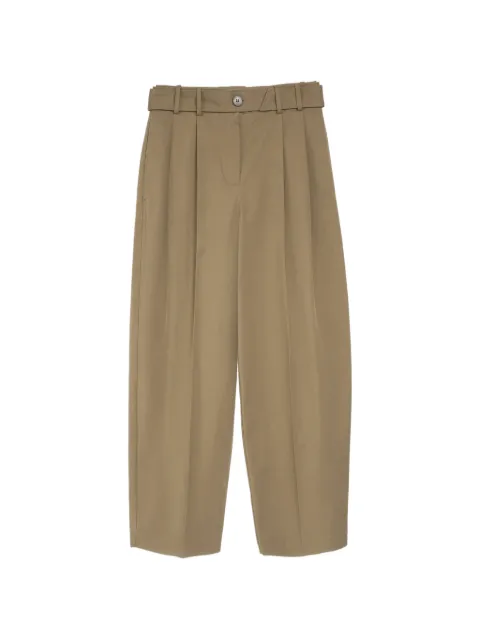 Vera Wang Grayson pleated cotton-gabardine trousers