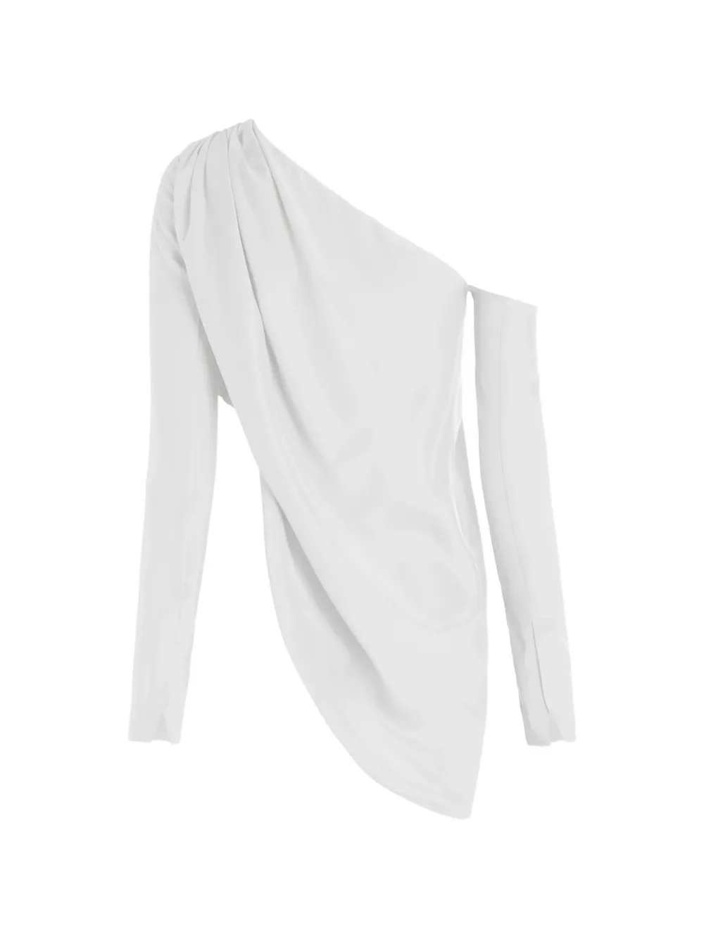 GAUGE81 Toho asymmetrische gedrapeerde blouse Wit